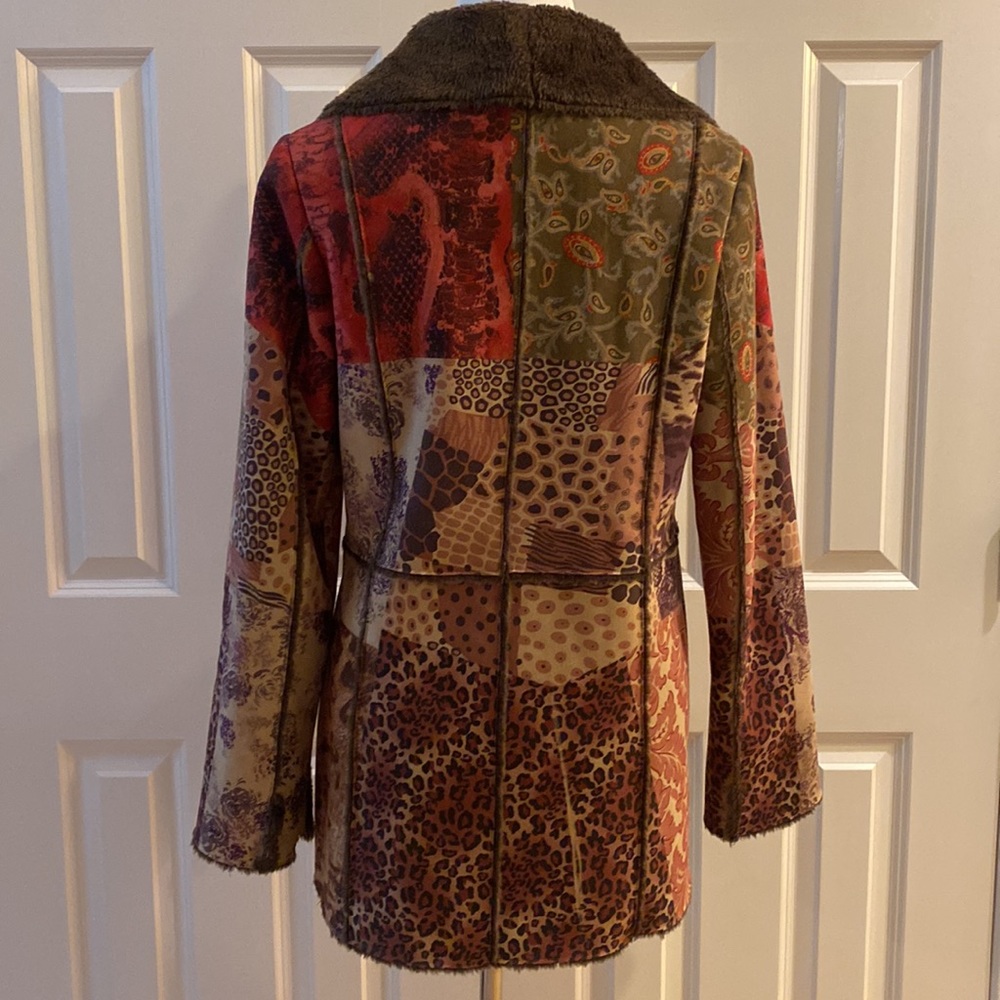 Lined Faux Fur and suede jacket - Picture 3 of 6